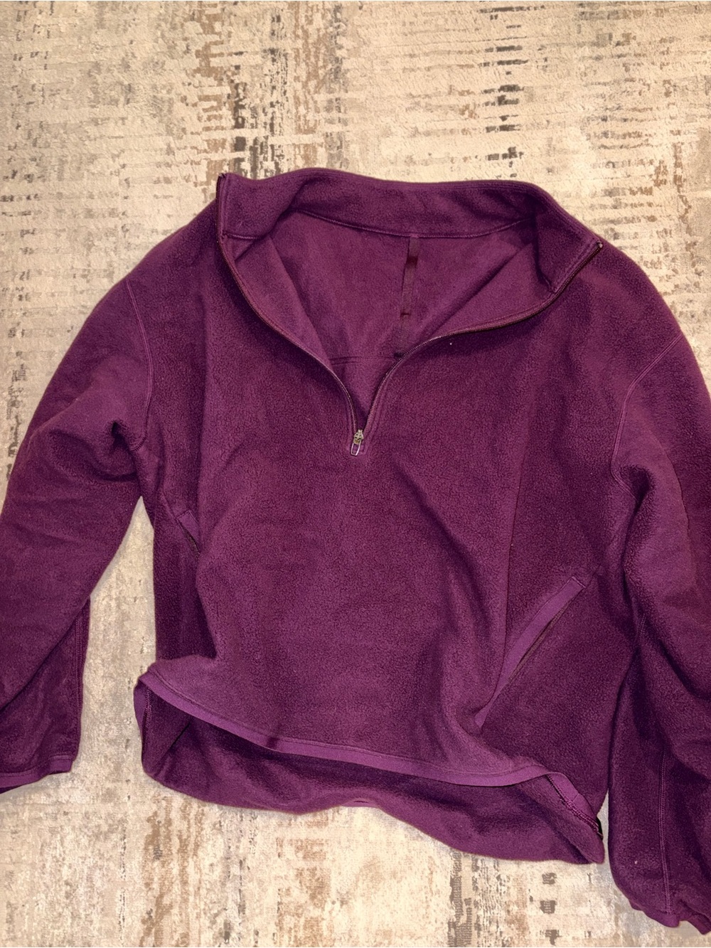 lululemon athletica Men's Quarter-Zip Fleece Pullover - Purple